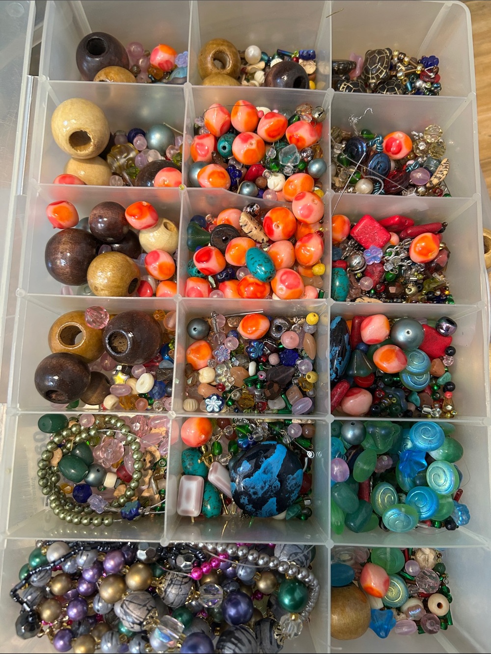 Craft! Box of beads… glass, acrylic and few wood